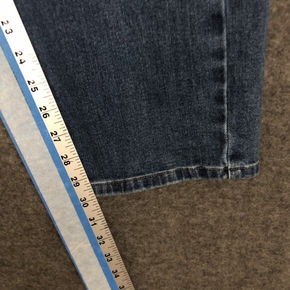 LL Bean Jeans Womens 14 Favorite Fit 34X30 Blue Denim Straight Leg Stretch - Picture 6 of 14